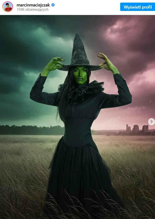 Marcin Maciejczak jako Elphaba z Wicked