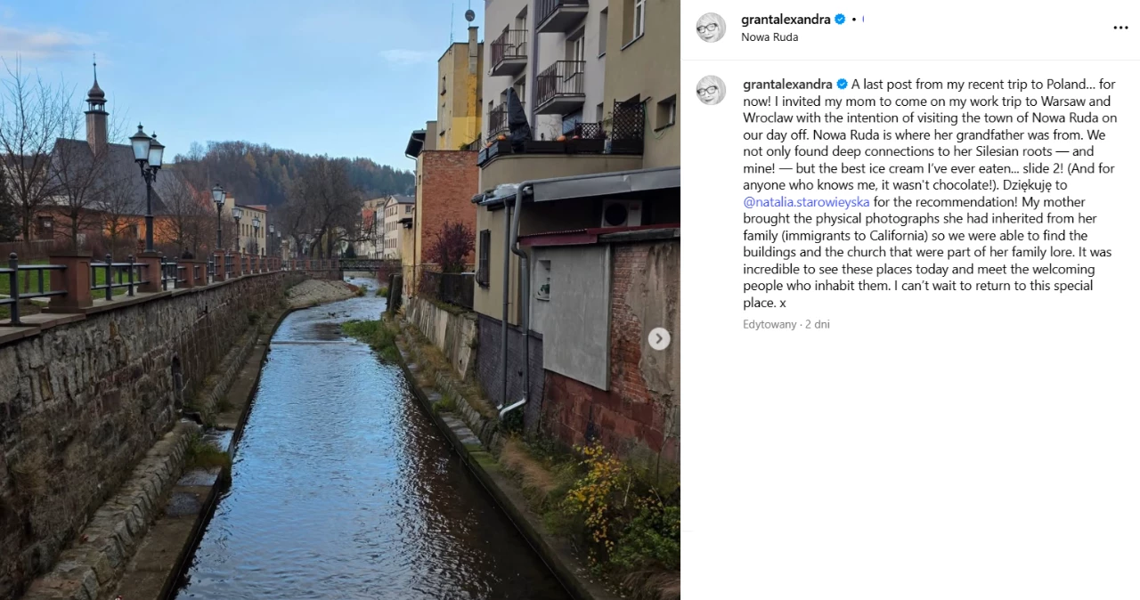 Zrzut ekranu z Instagrama