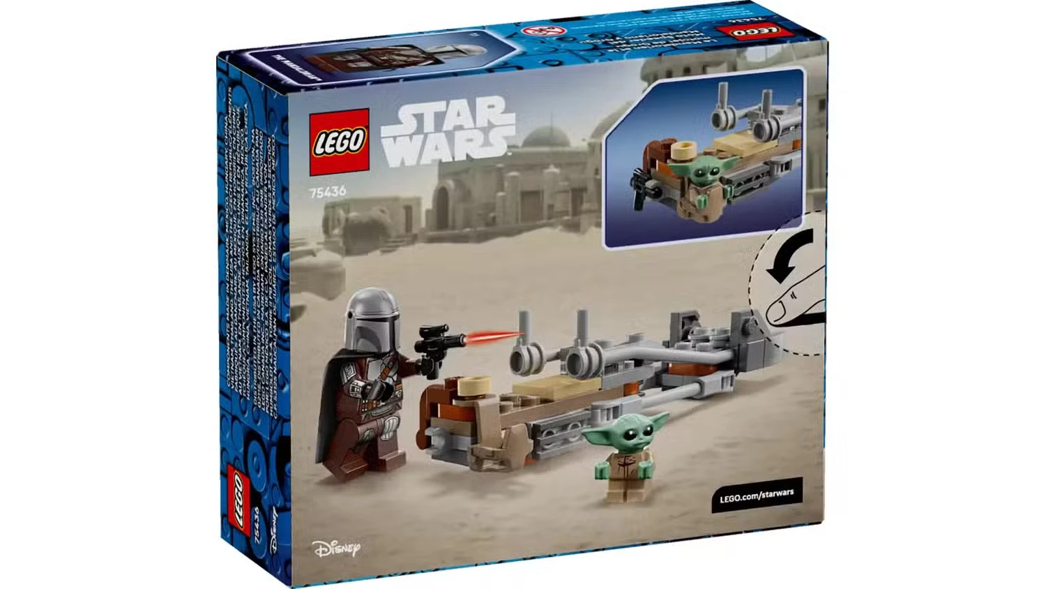 1. Ścigacz Mandaloriana i Grogu - 68 elementów