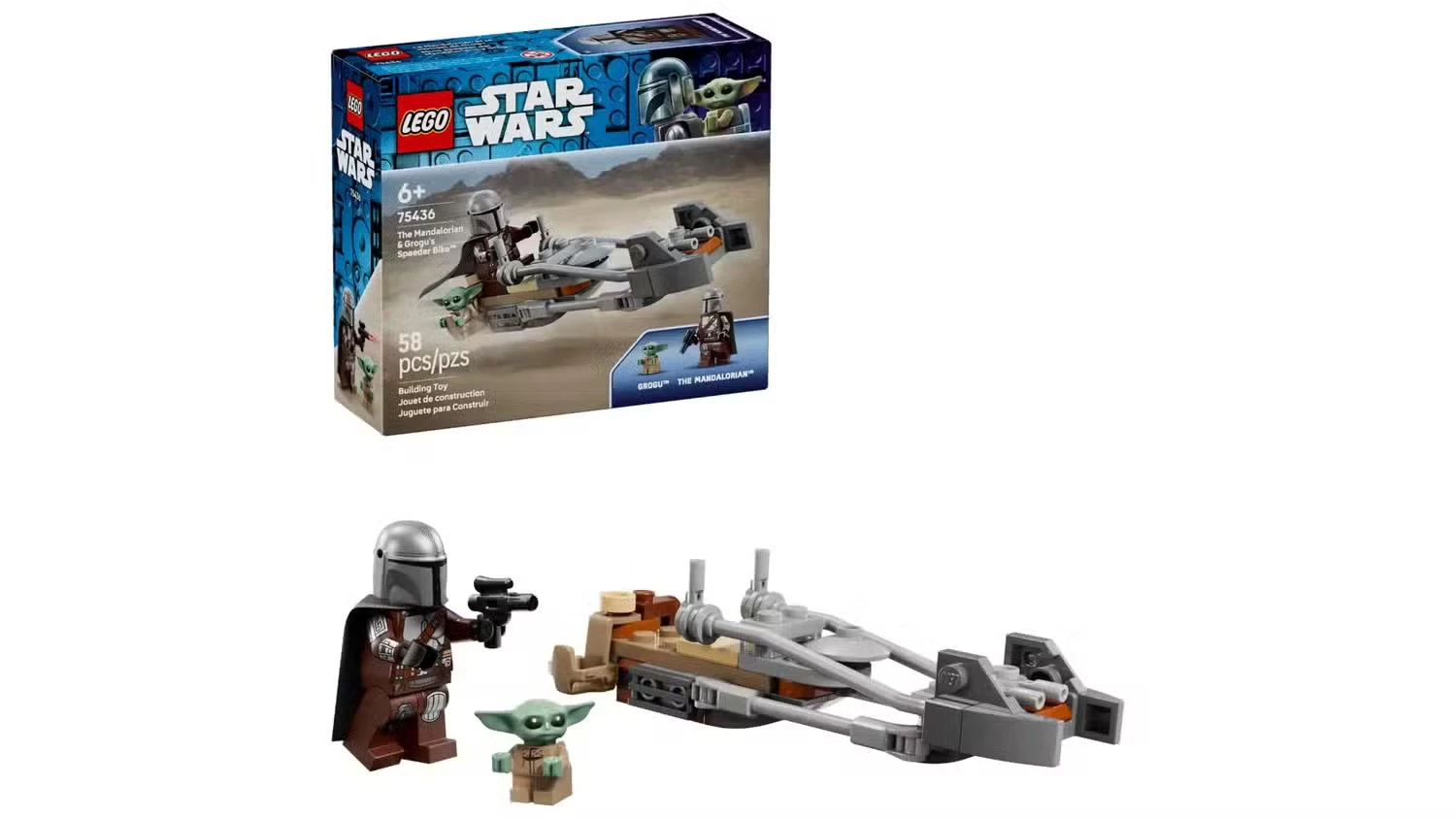 1. Ścigacz Mandaloriana i Grogu - 68 elementów