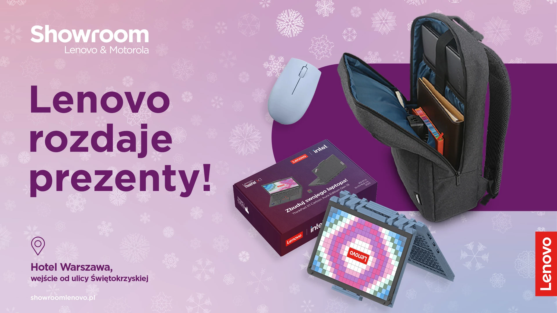 Świąteczny szał w Showroomie Lenovo & Motorola: klocki, plecaki i raty 0%!